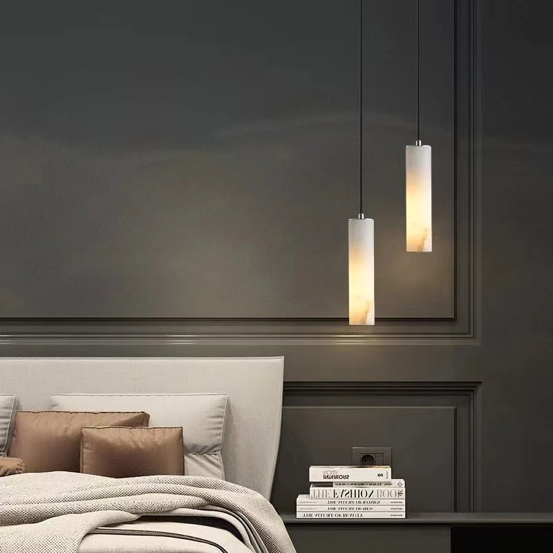 Suspension Luminaire Design Marbre Cuivré Postmoderne
