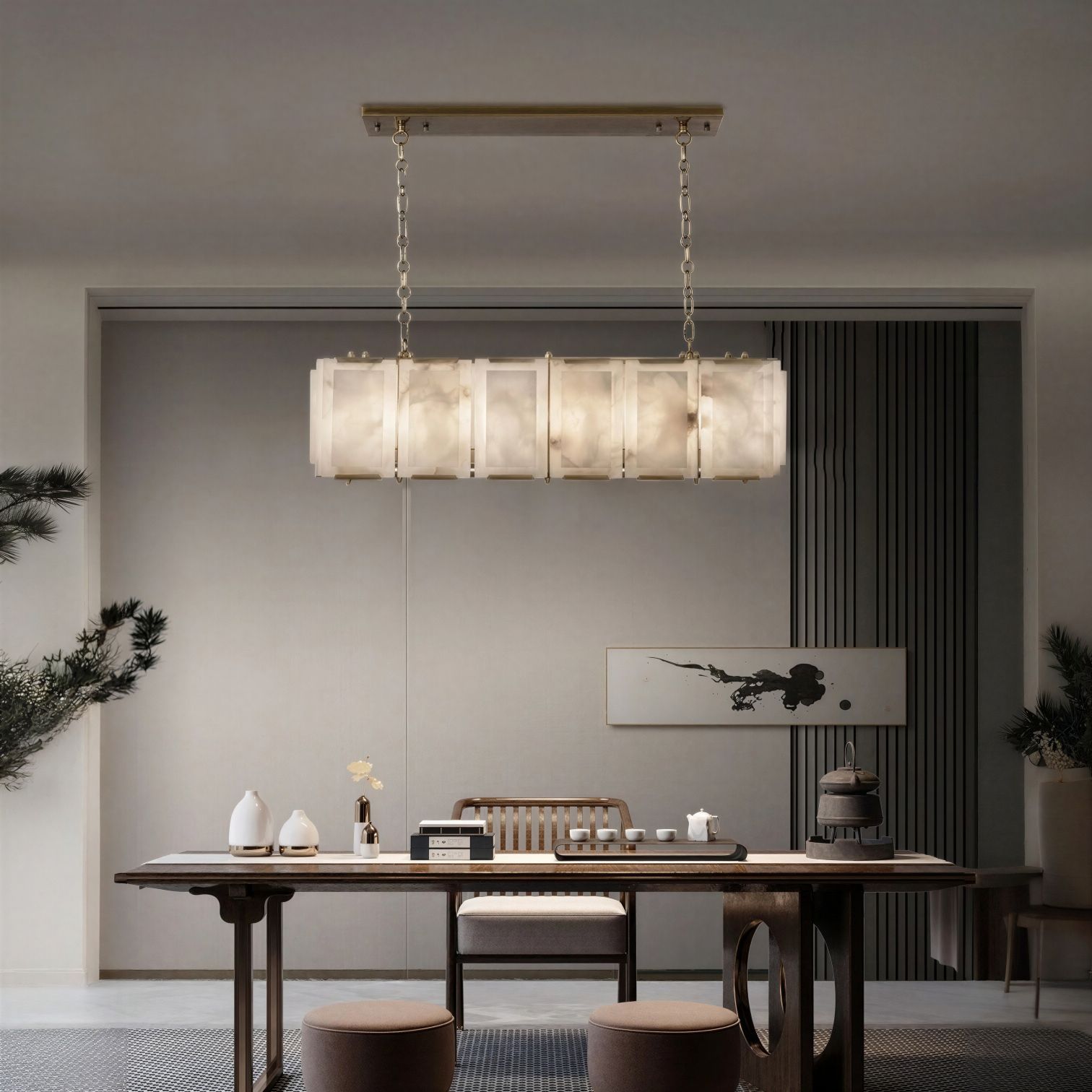 Suspension Luminaire Design Opéra Marbre