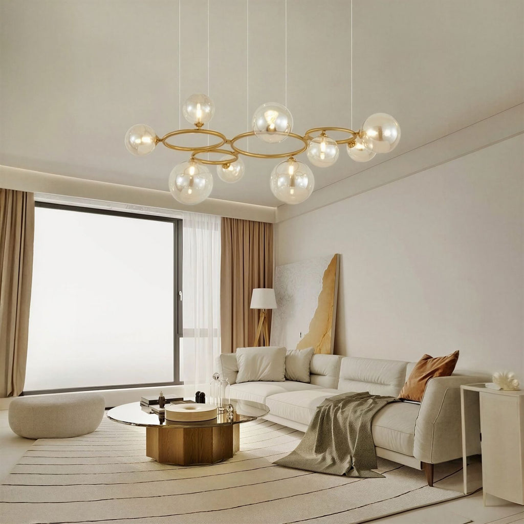 Suspension Luminaire Design Orbe Cristal Nordique