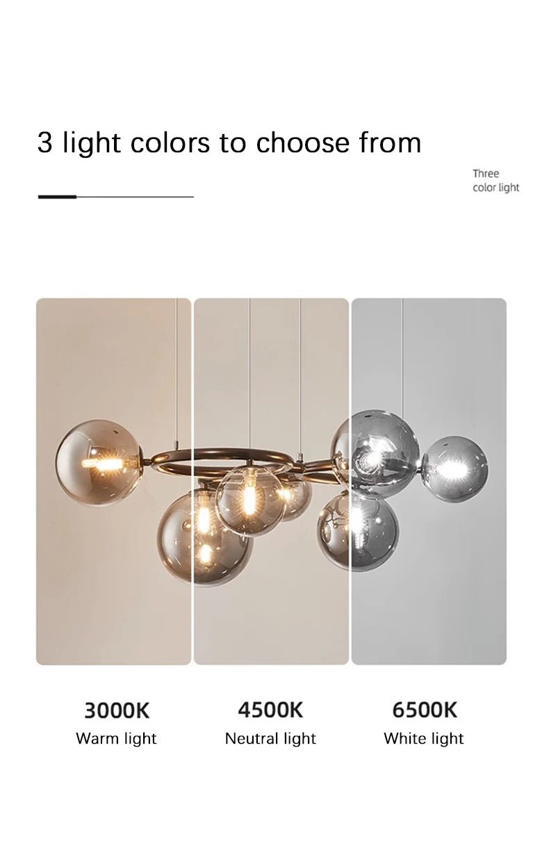 Suspension Luminaire Design Orbe Cristal Nordique