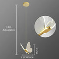Suspension Luminaire Design Papillon Nordique — 1 ou 2 Têtes | Métal & Ampoules Incluses