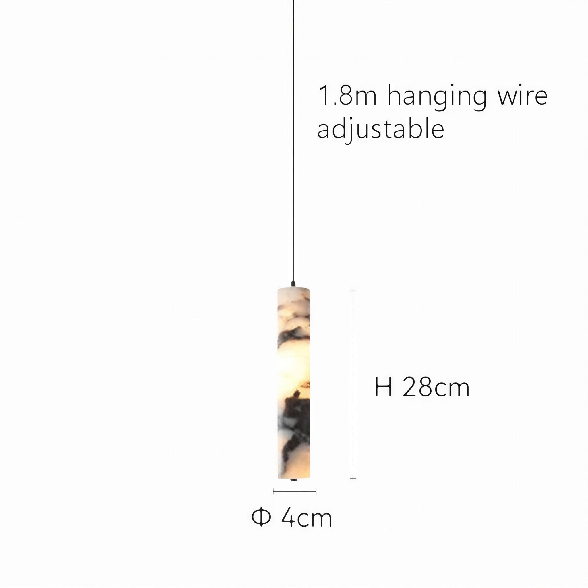 Suspension Luminaire Design Pierre Marbre Noir — LED 12W | Chambre & Salon