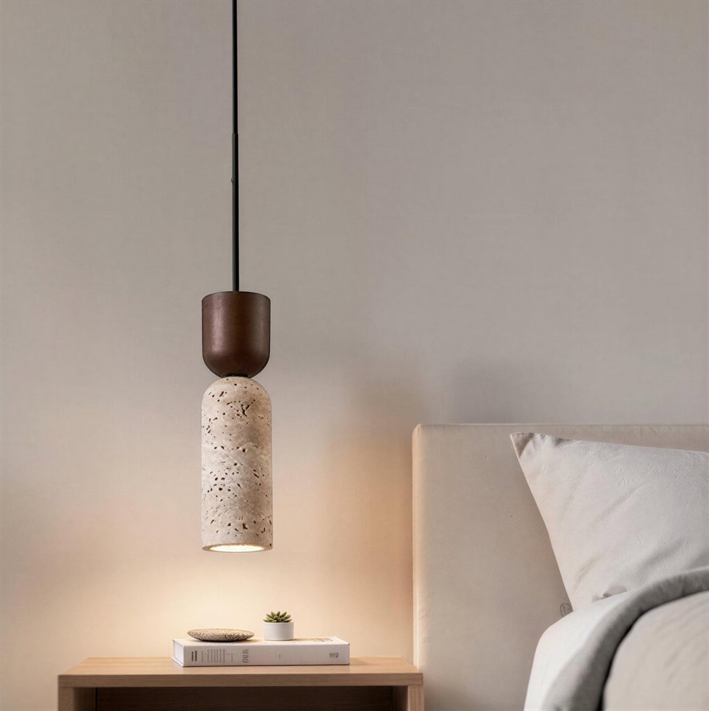 Suspension Luminaire Design Pierre Wabi-Sabi Bois — Rondins ou Noyer | E27