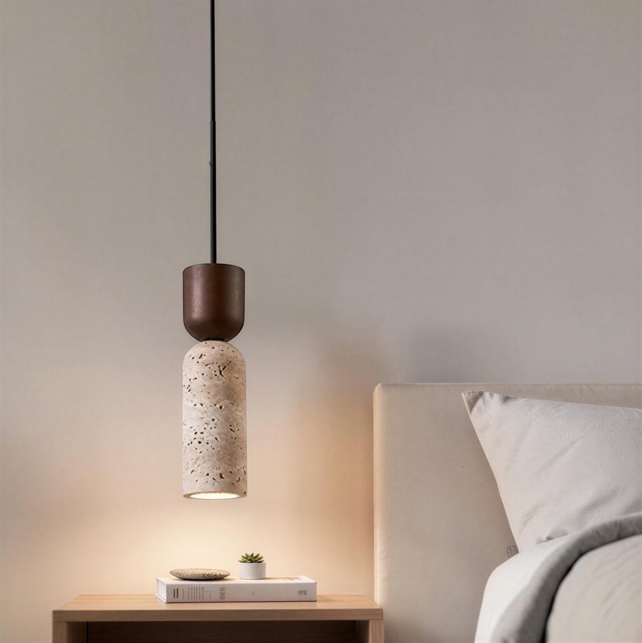 Suspension Luminaire Design Pierre Wabi-Sabi Bois — Rondins ou Noyer | E27