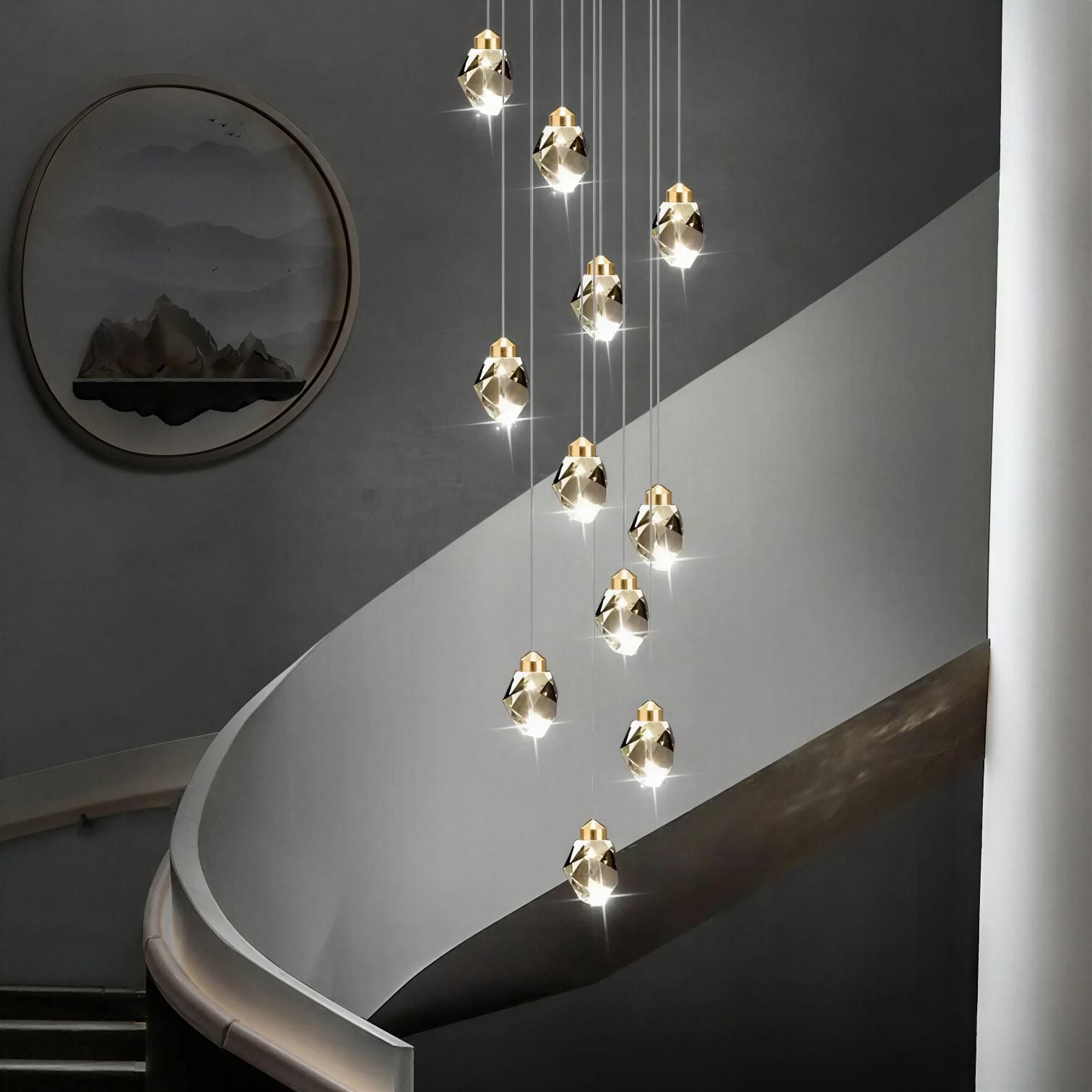 Suspension Luminaire Design Pluie de Cristal
