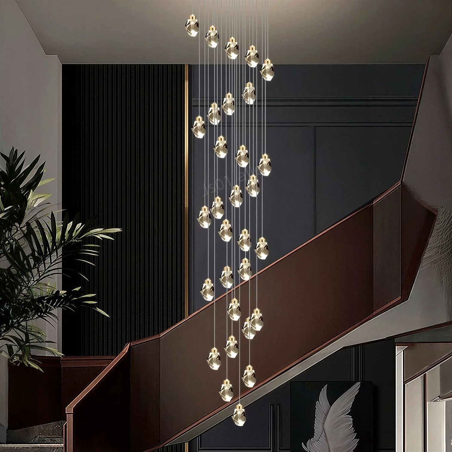 Suspension Luminaire Design Pluie de Cristal