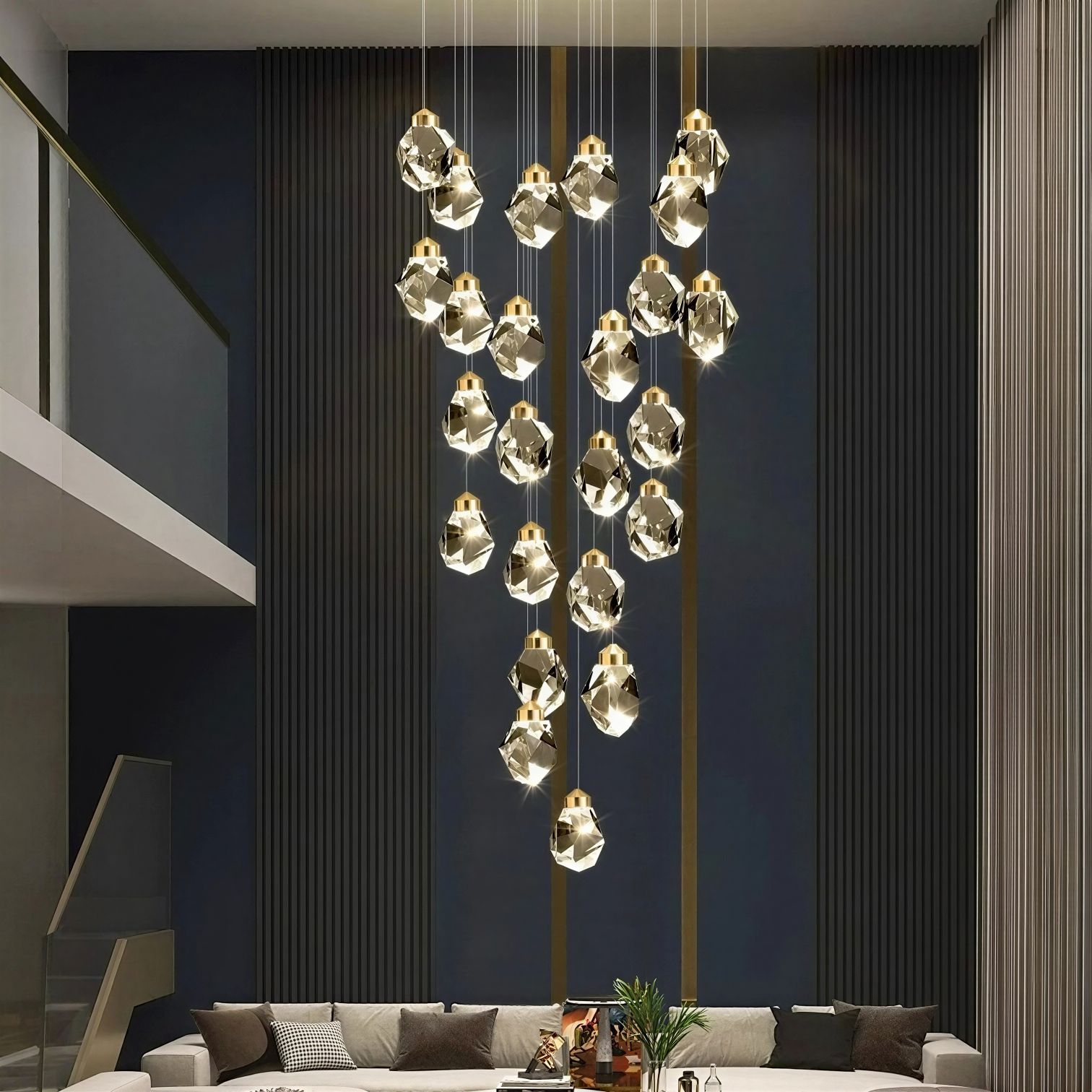 Suspension Luminaire Design Pluie de Cristal