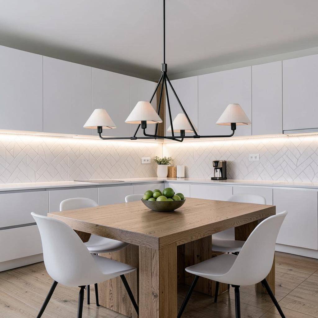 Suspension Luminaire Design Tissu Tressé Style Américain
