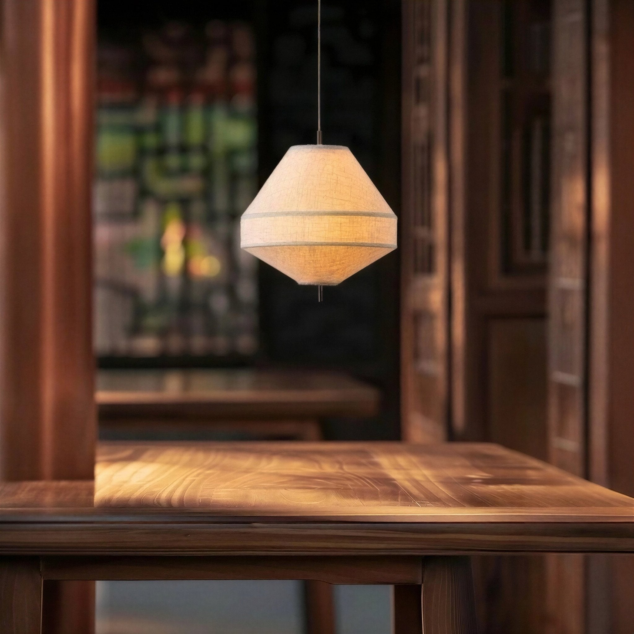 Suspension Luminaire Design Tissu Wabi-Sabi Lanterne UFO