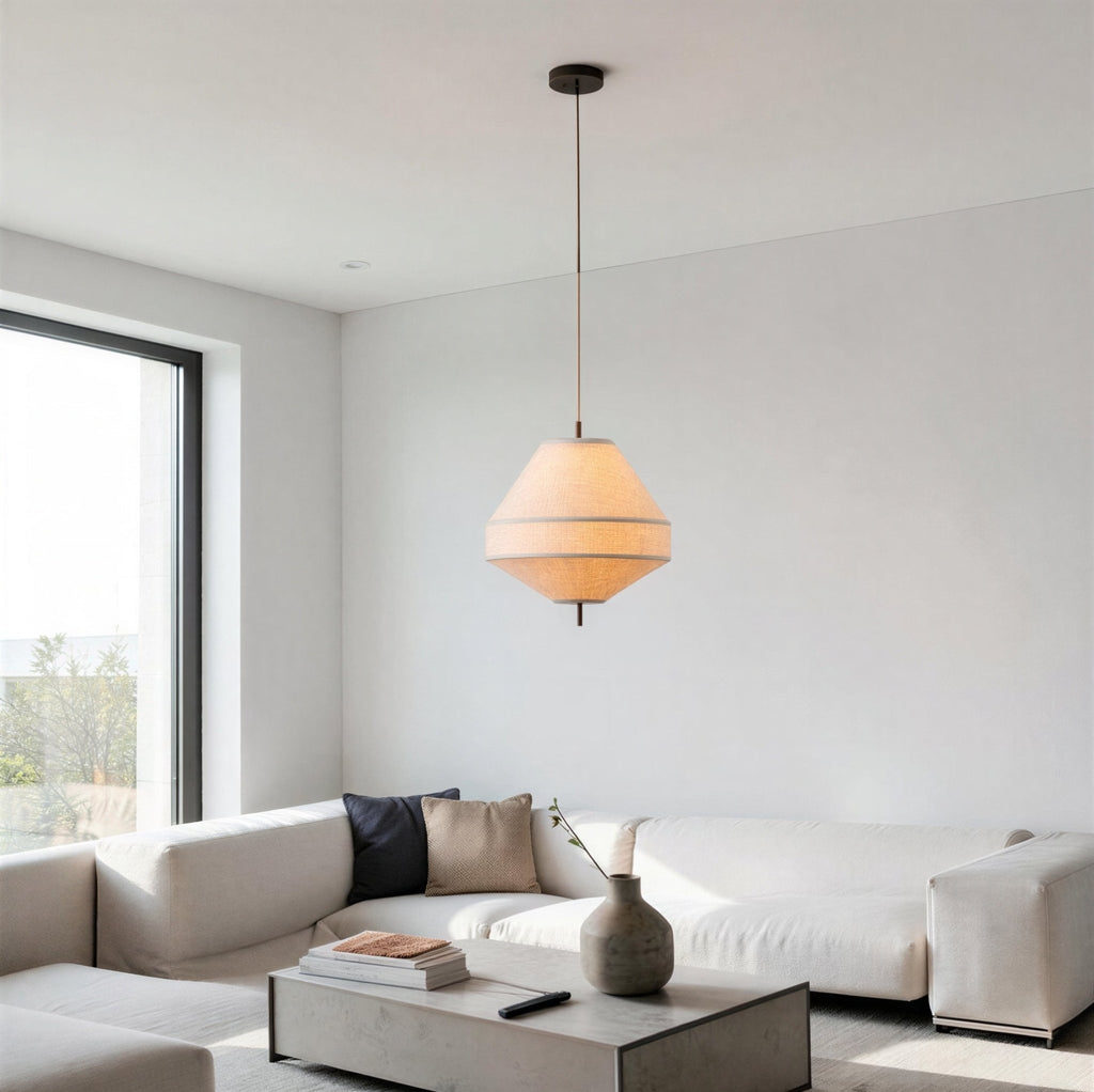 Suspension Luminaire Design Tissu Wabi-Sabi Lanterne UFO