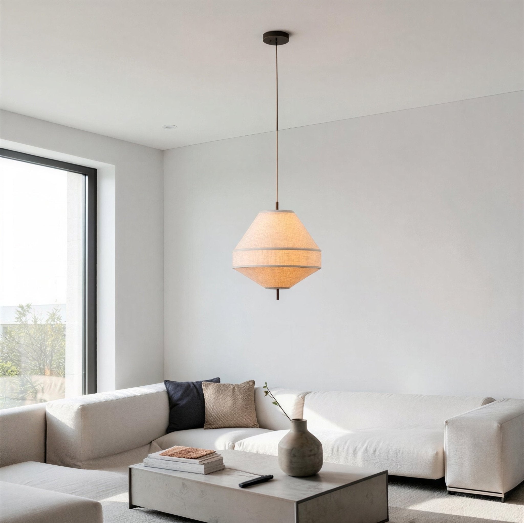 Suspension Luminaire Design Tissu Wabi-Sabi Lanterne UFO
