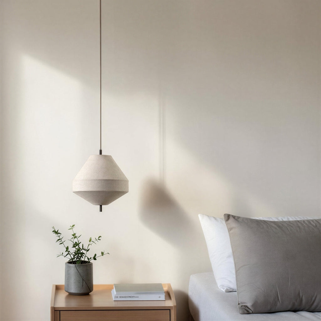 Suspension Luminaire Design Tissu Wabi-Sabi Lanterne UFO