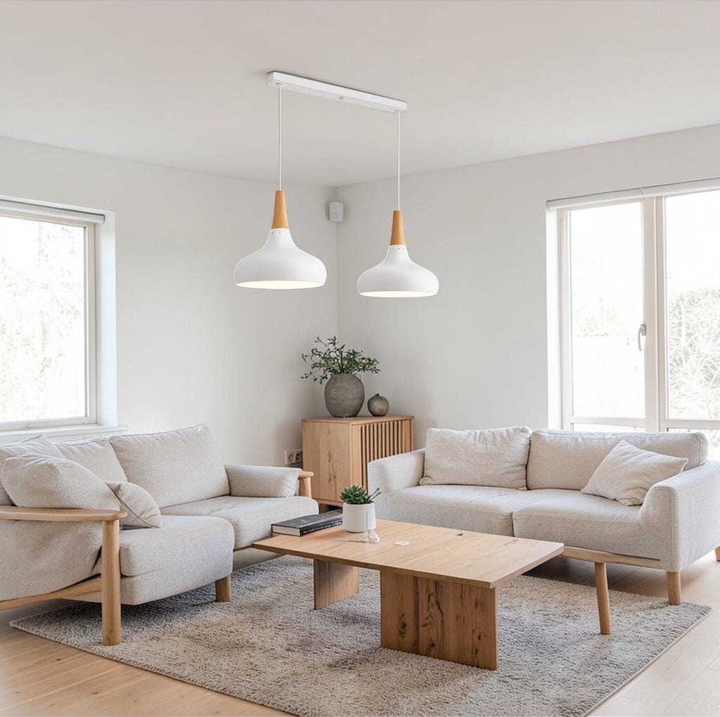 Suspension Luminaire Bois Macaron Aluminium