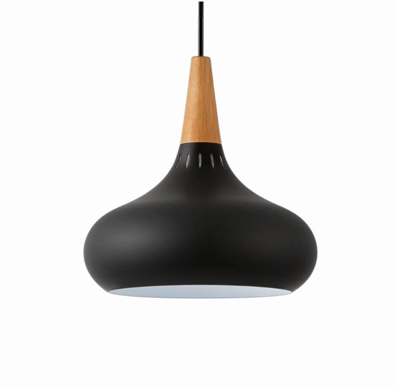 Suspension Luminaire Bois Macaron Aluminium