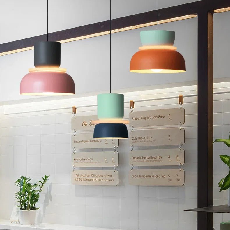 Suspension Luminaire Design Macaron Moderne LED Nordique — 3 Tailles