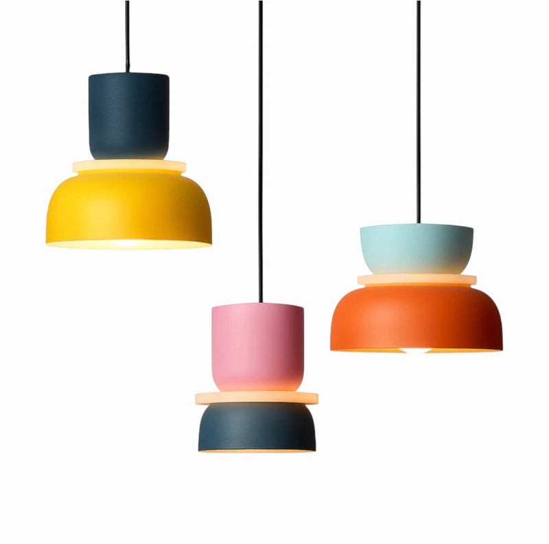Suspension Luminaire Design Macaron Moderne LED Nordique — 3 Tailles