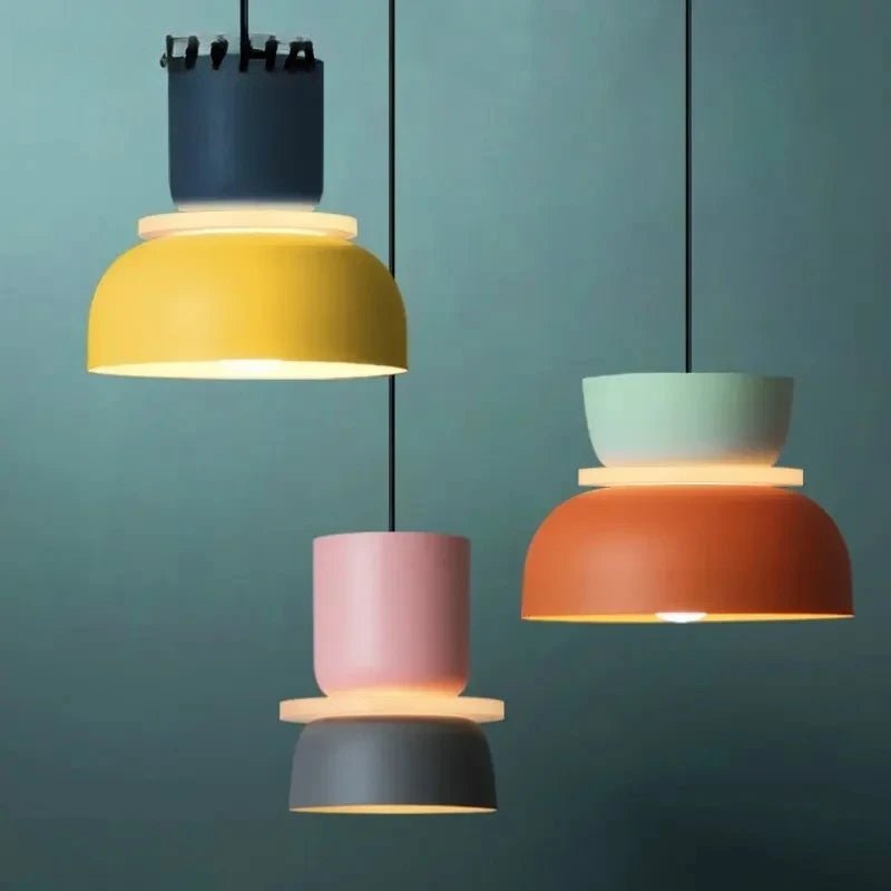 Suspension Luminaire Design Macaron Moderne LED Nordique — 3 Tailles