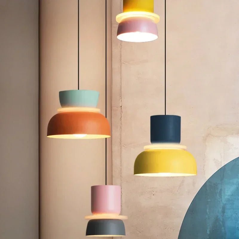 Suspension Luminaire Design Macaron Moderne LED Nordique — 3 Tailles