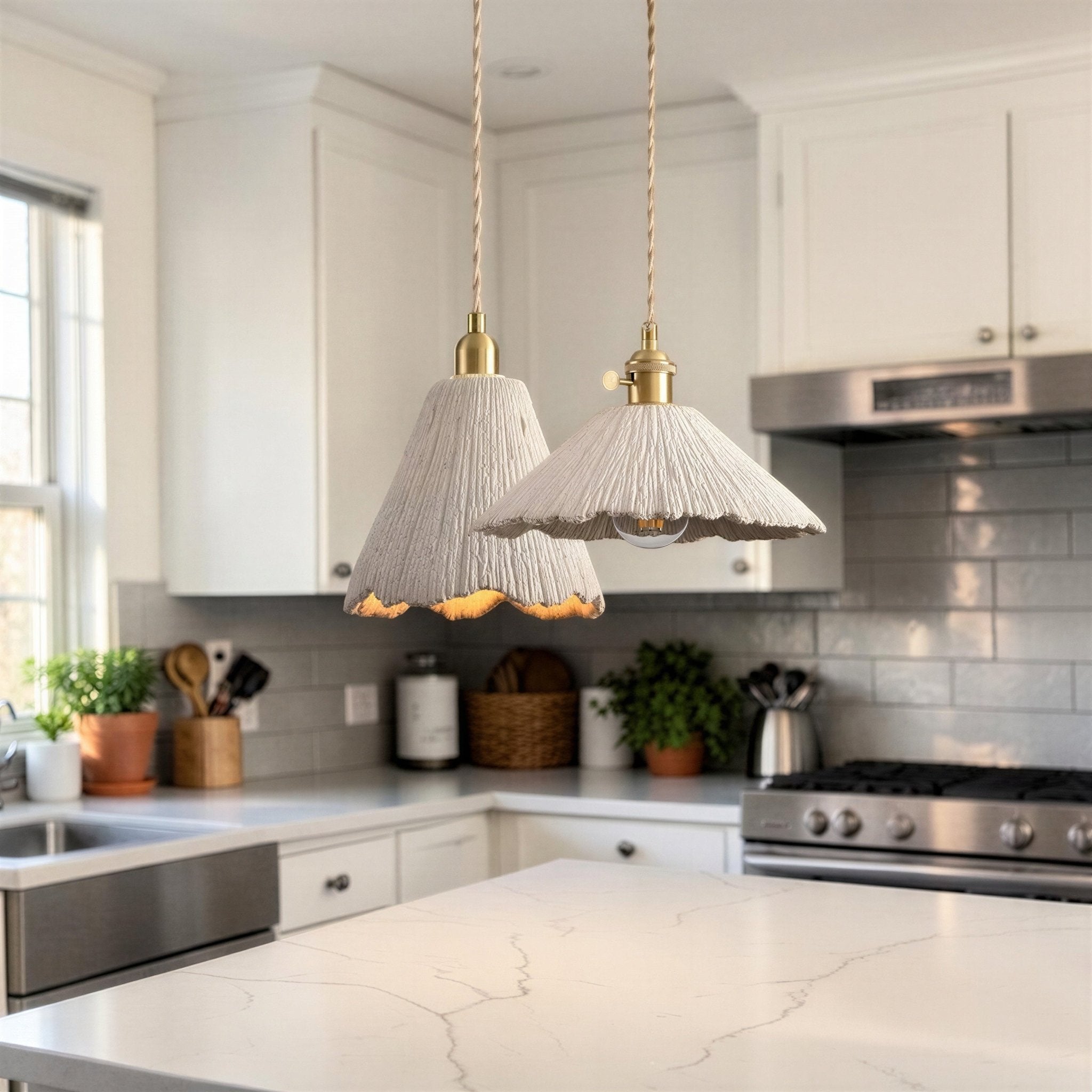 Suspension Luminaire Design Micro-Ciment 3D Style Scandinave LED