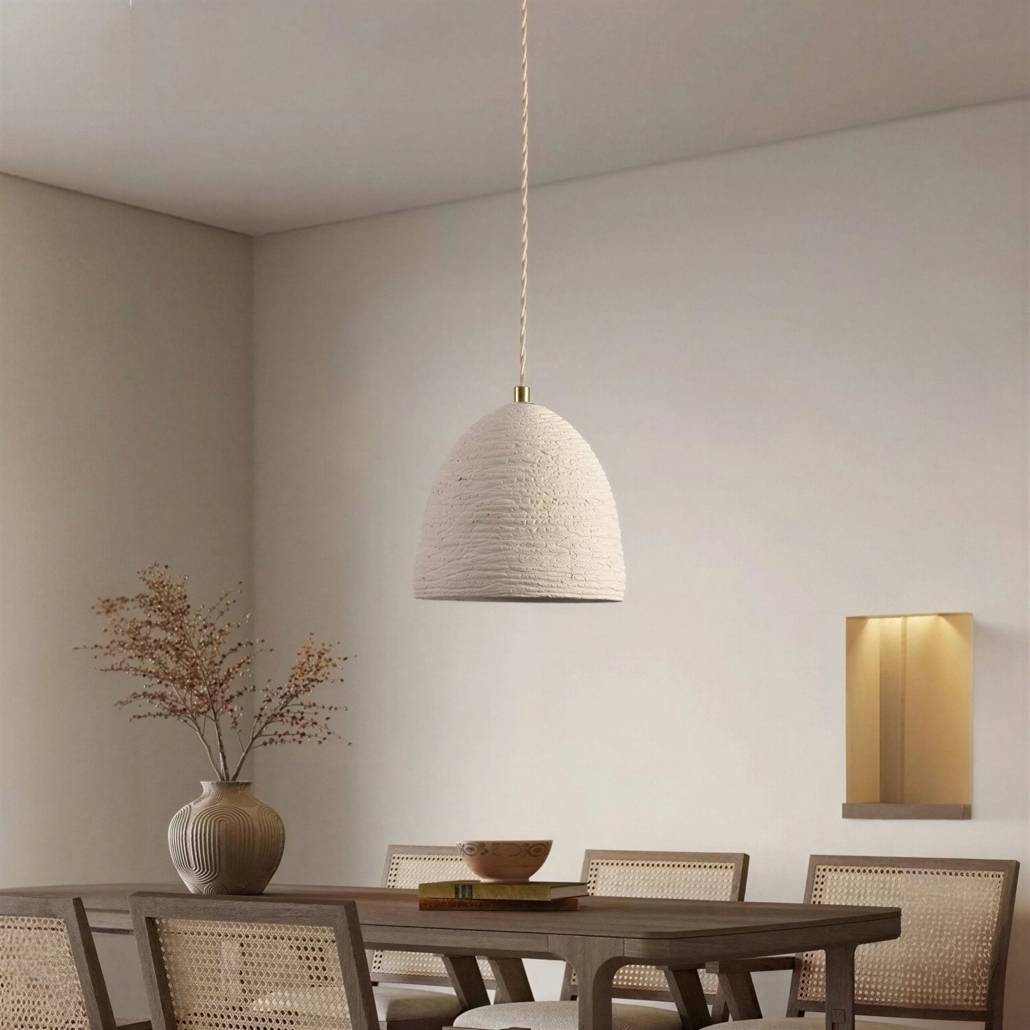 Suspension Luminaire Design Micro-Ciment 3D Style Scandinave LED