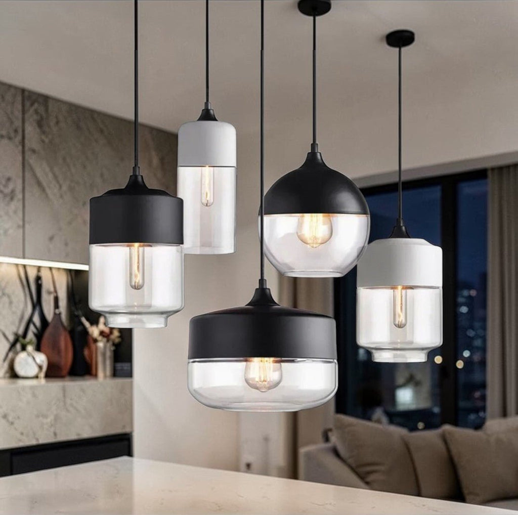 Luminaire Suspension Design Moderne Verre & Métal