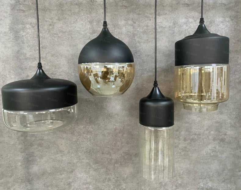 Luminaire Suspension Design Moderne Verre & Métal