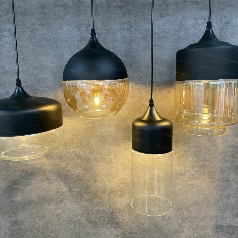 Luminaire Suspension Design Moderne Verre & Métal