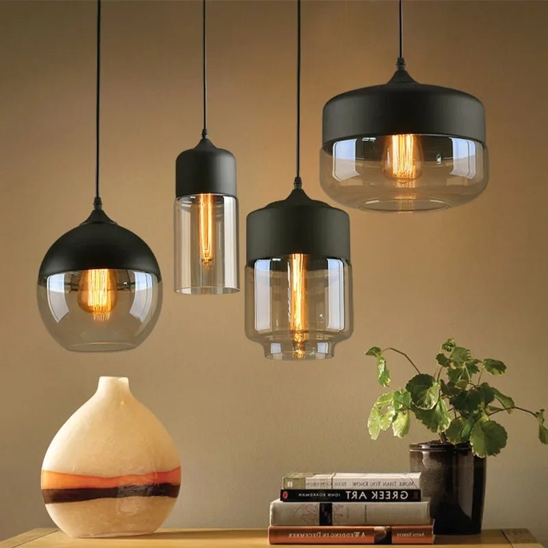 Luminaire Suspension Design Moderne Verre & Métal