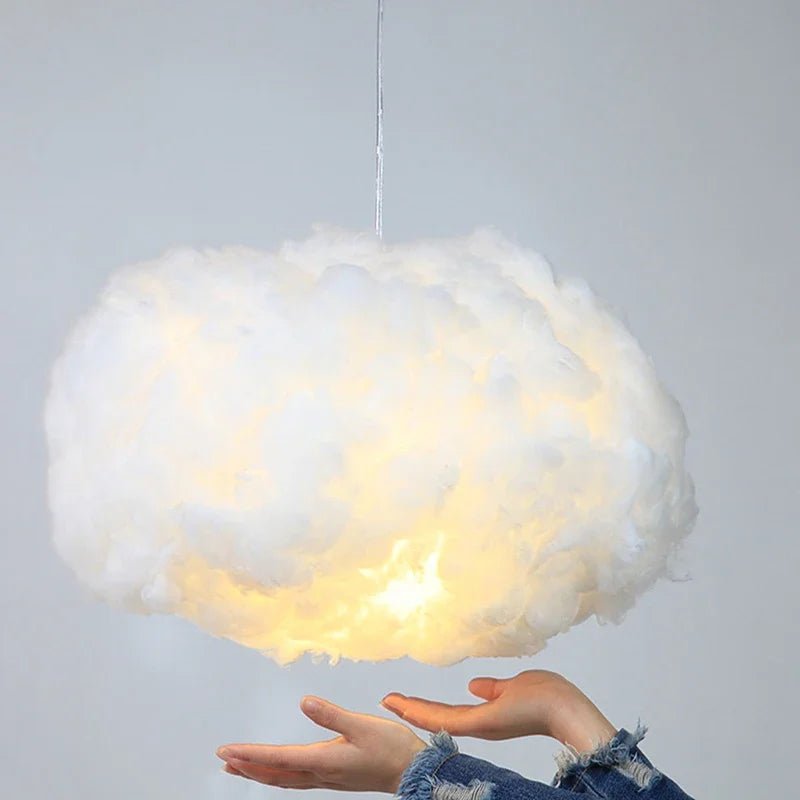 Suspension Luminaire Design Nuage LED Coton Blanc — 8 Tailles