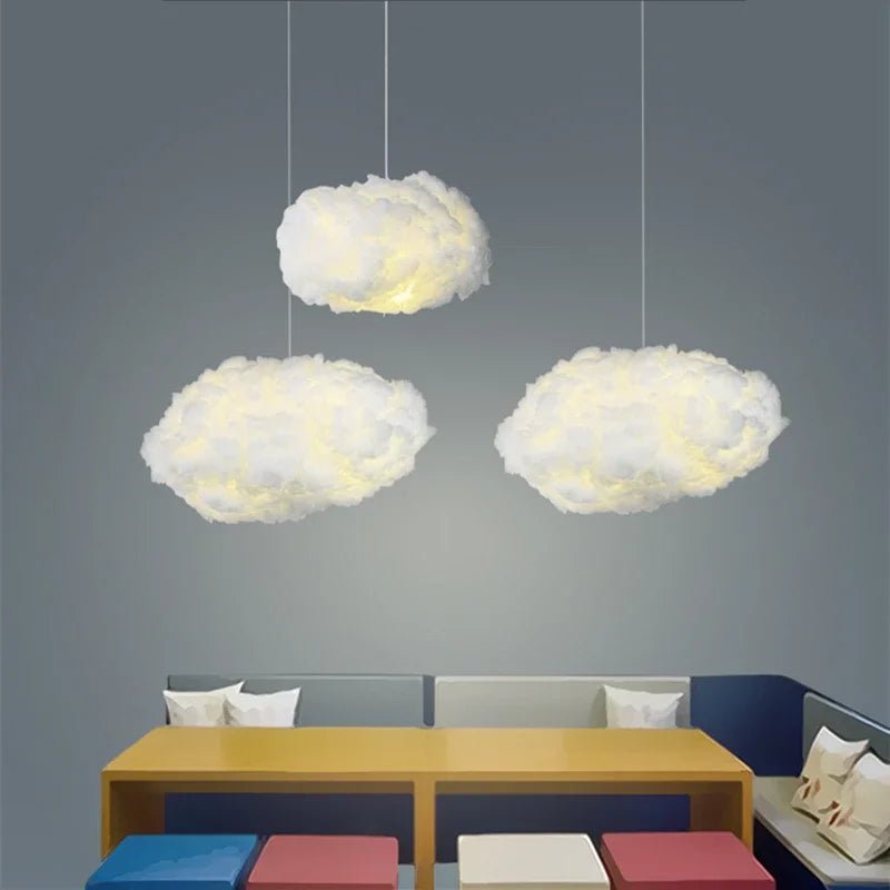 Suspension Luminaire Design Nuage LED Coton Blanc — 8 Tailles