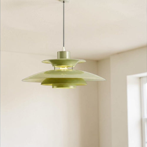 Luminaire Suspension Design OVNI Nordique LED Disques Étagés — 3 Finitions