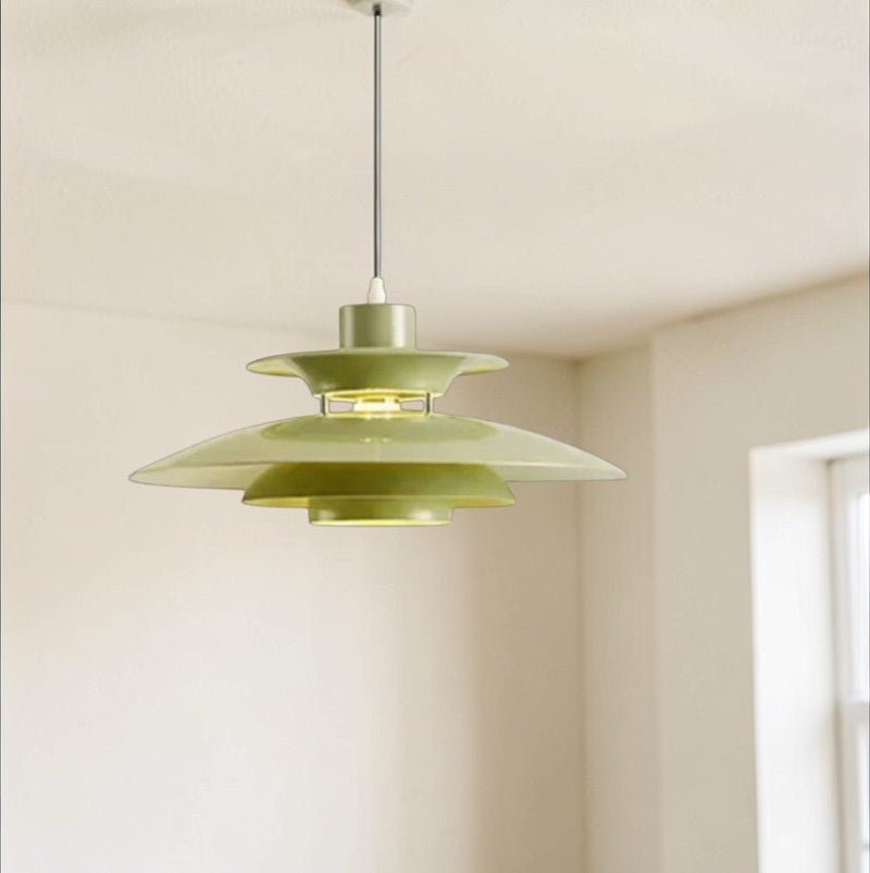 Luminaire Suspension Design OVNI Nordique LED Disques Étagés — 3 Finitions