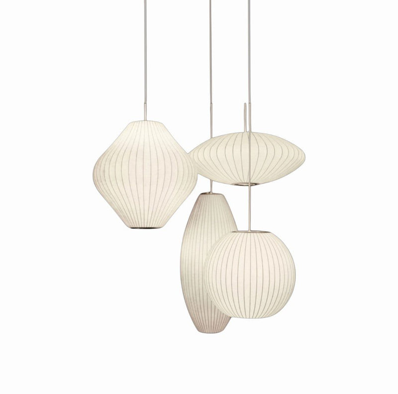 Suspension Luminaire Design Papier Plissé Blanc Style Japonais Scandinave