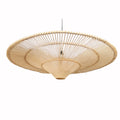 Suspension Luminaire Design Rotin Tressé Wabi-Sabi