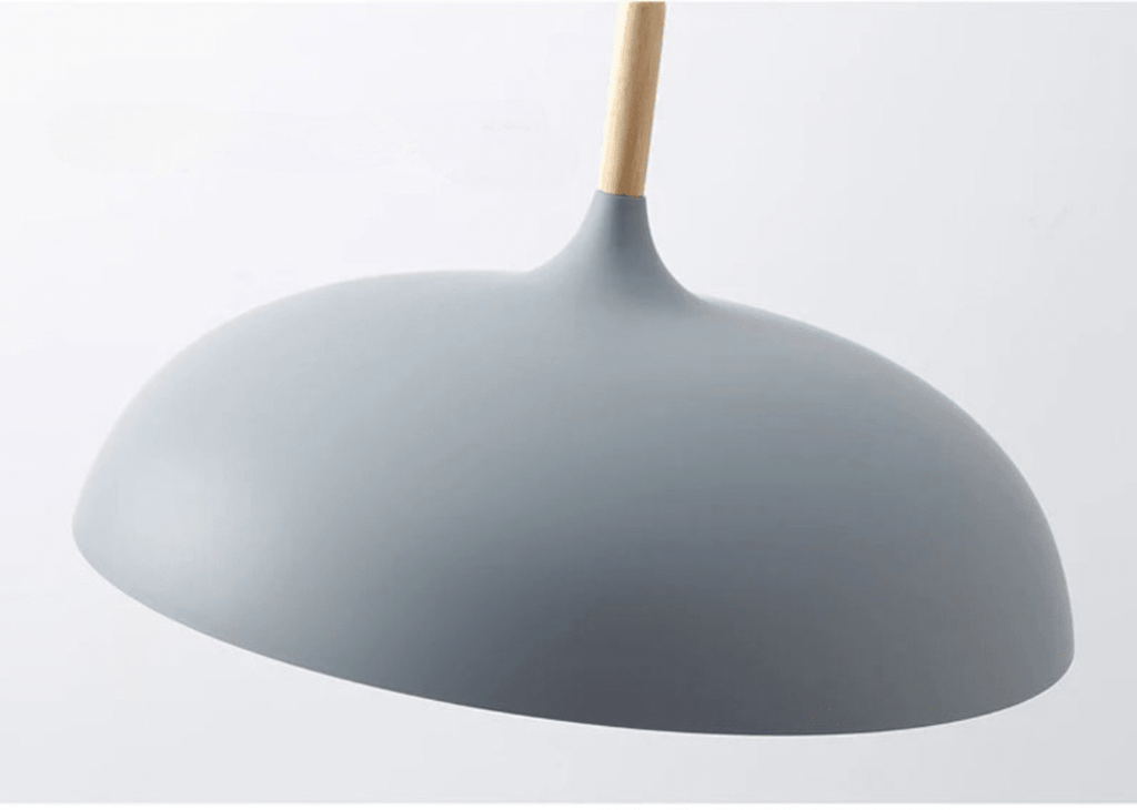 Suspension Luminaire Bois Scandinave Macaron Aluminium