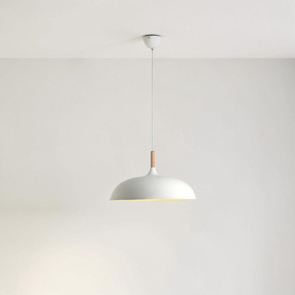 Suspension Luminaire Bois Scandinave Macaron Aluminium