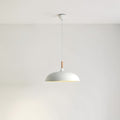 Suspension Luminaire Bois Scandinave Macaron Aluminium