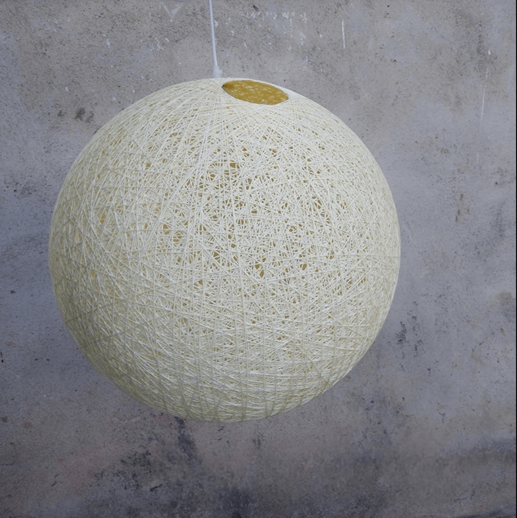 Lustre Rotin Suspension Sphérique Tressé LED Nordique