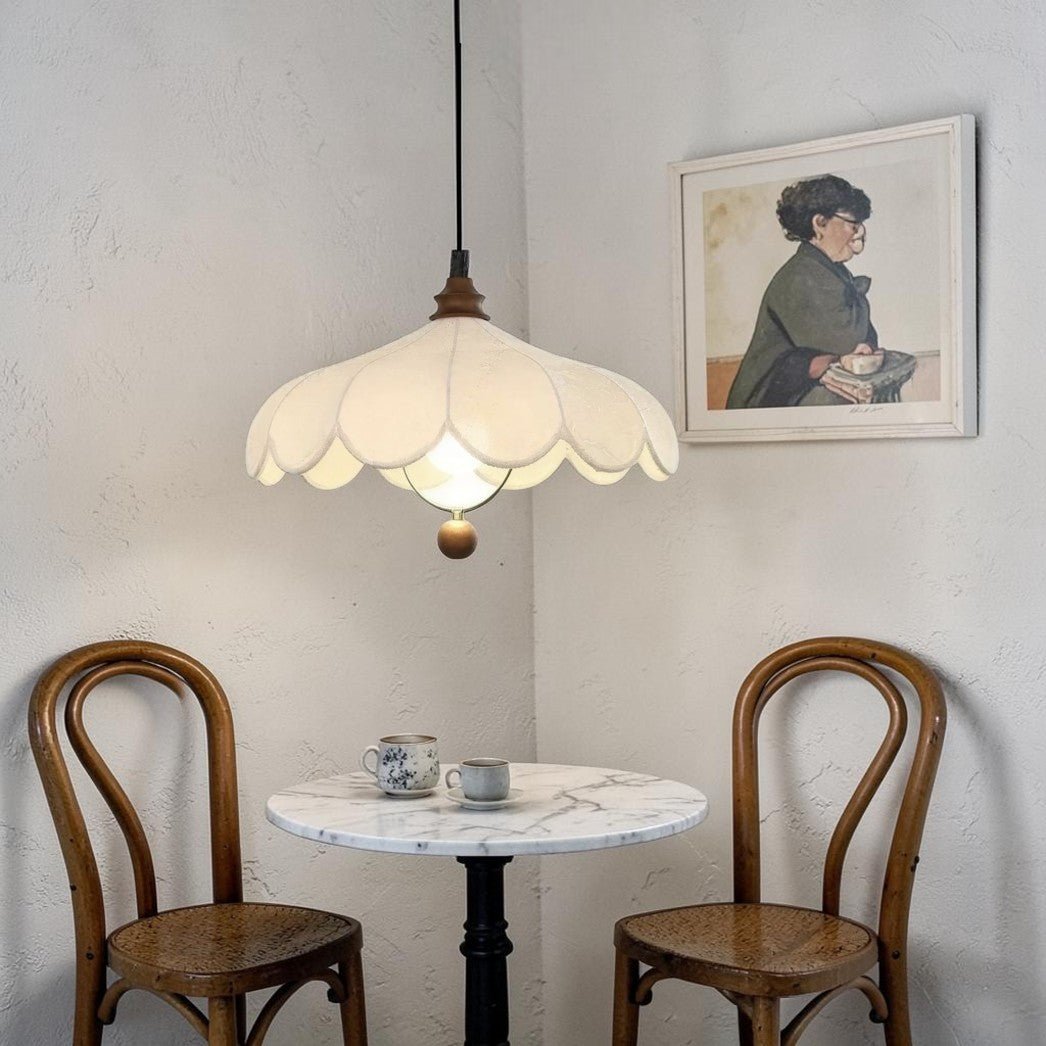Suspension Luminaire Design Tissu Rétractable Art Déco Vintage