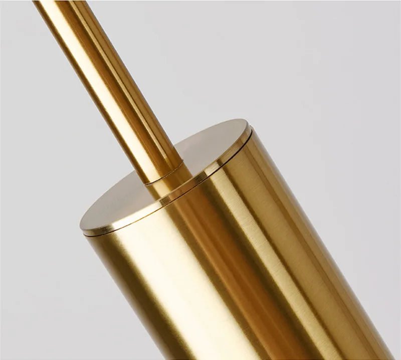 Suspension Luminaire Design Tube Cylindrique LED COB — Noir & Or