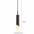 Suspension Luminaire Design Tube Cylindrique LED COB — Noir & Or