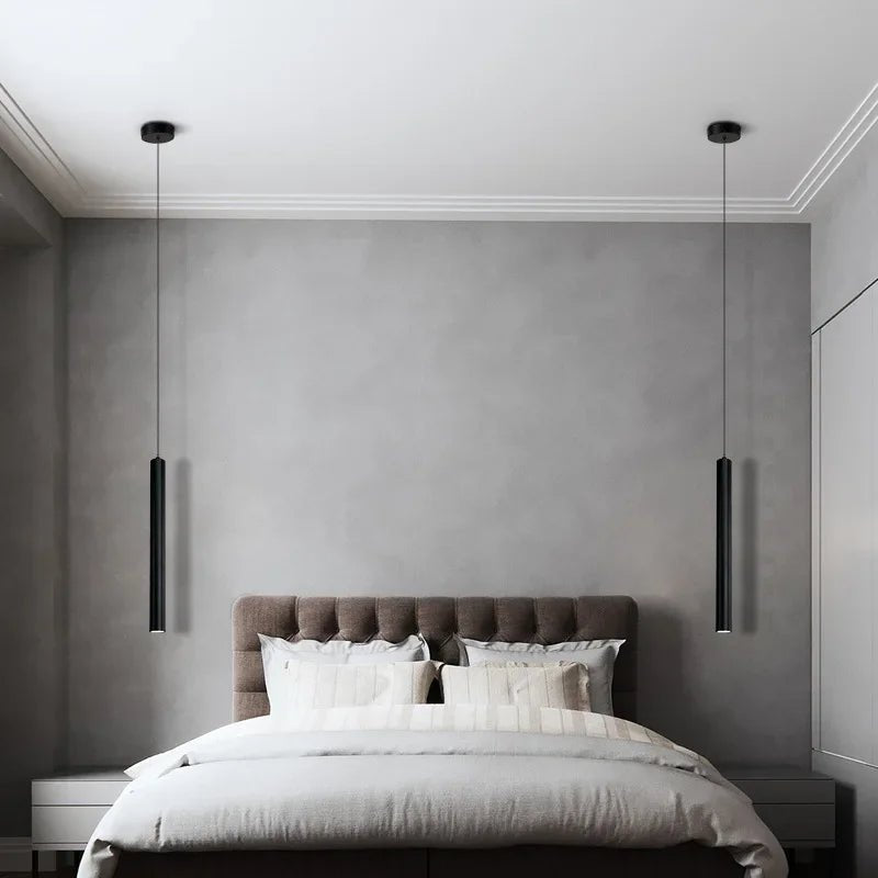 Luminaire Suspension Design Tubulaire LED Minimaliste Nordique