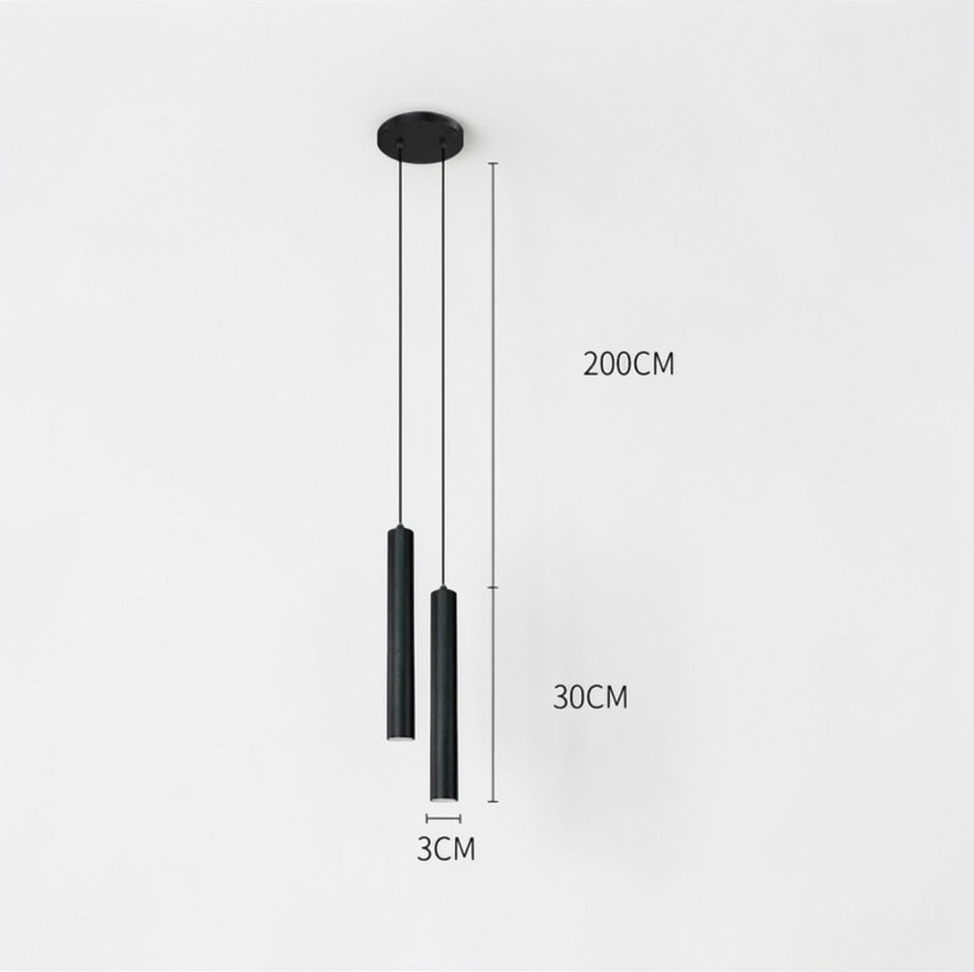 Luminaire Suspension Design Tubulaire LED Minimaliste Nordique