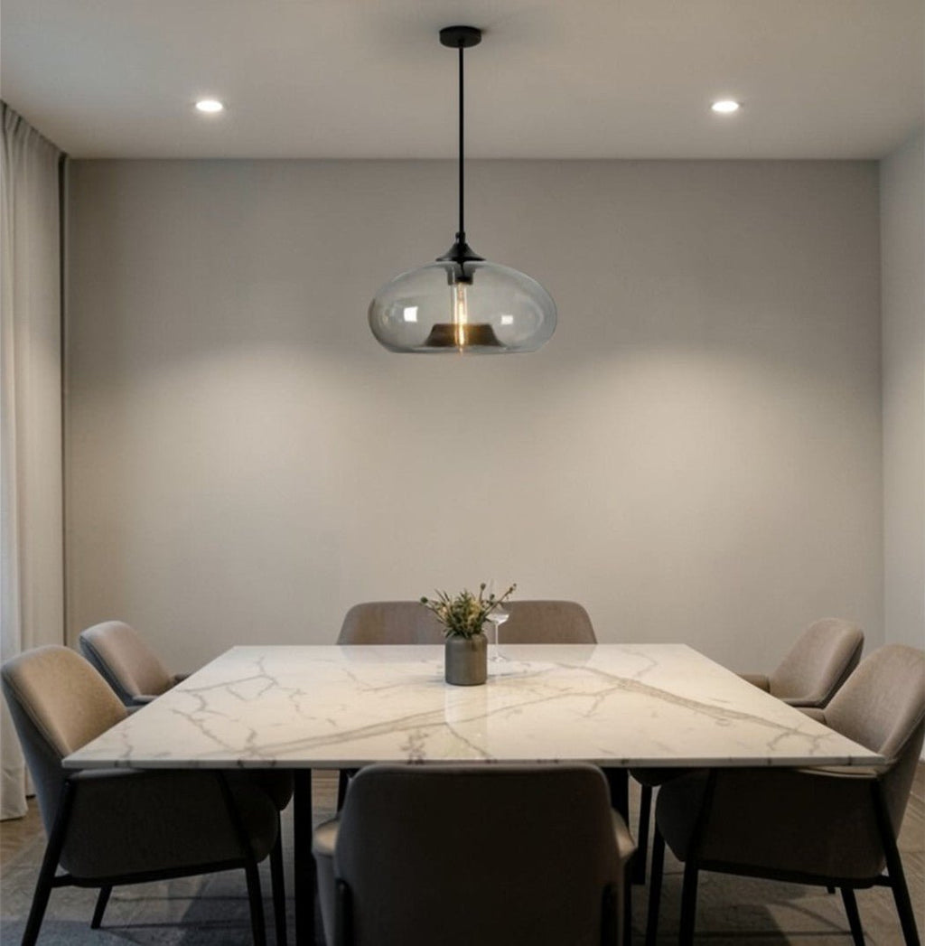 Luminaire Suspension Design Verre Dôme Coloré LED Nordique