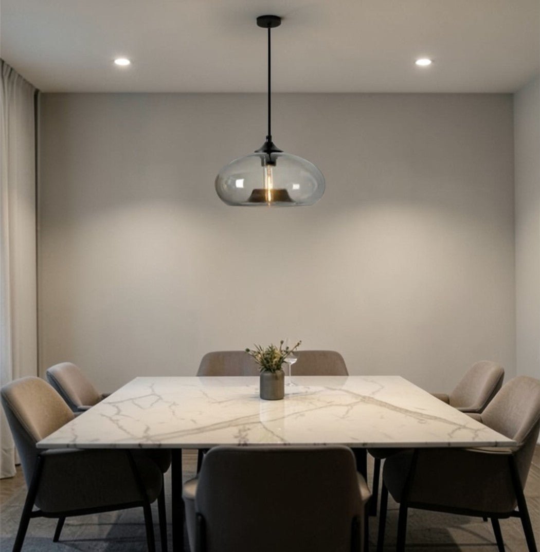 Luminaire Suspension Design Verre Dôme Coloré LED Nordique