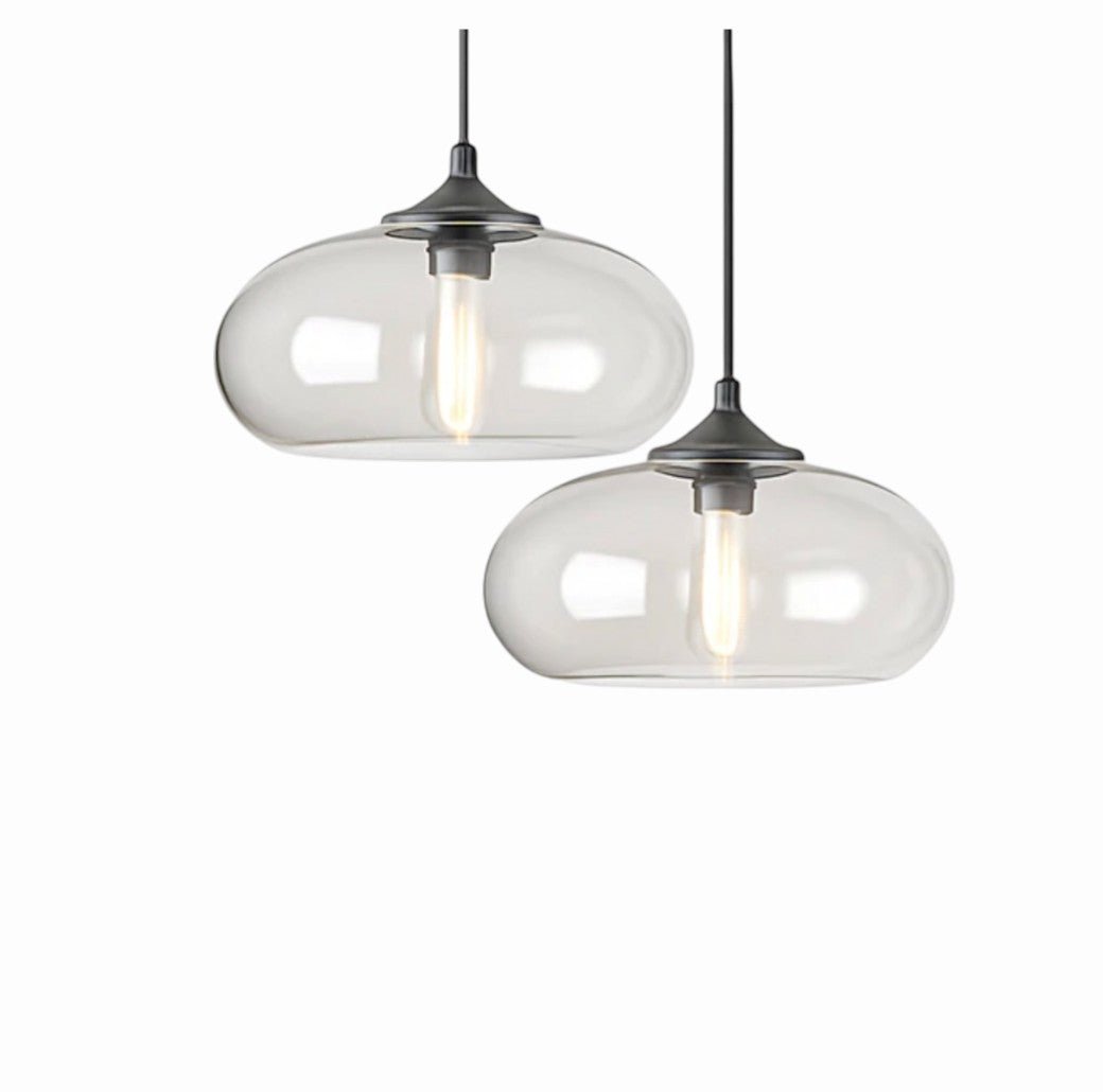 Luminaire Suspension Design Verre Dôme Coloré LED Nordique
