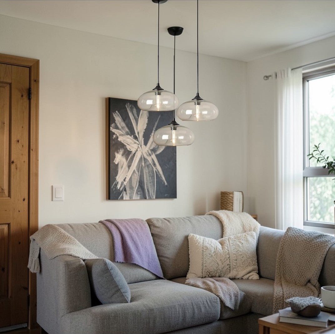 Luminaire Suspension Design Verre Dôme Coloré LED Nordique