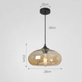 Luminaire Suspension Design Verre Dôme Coloré LED Nordique