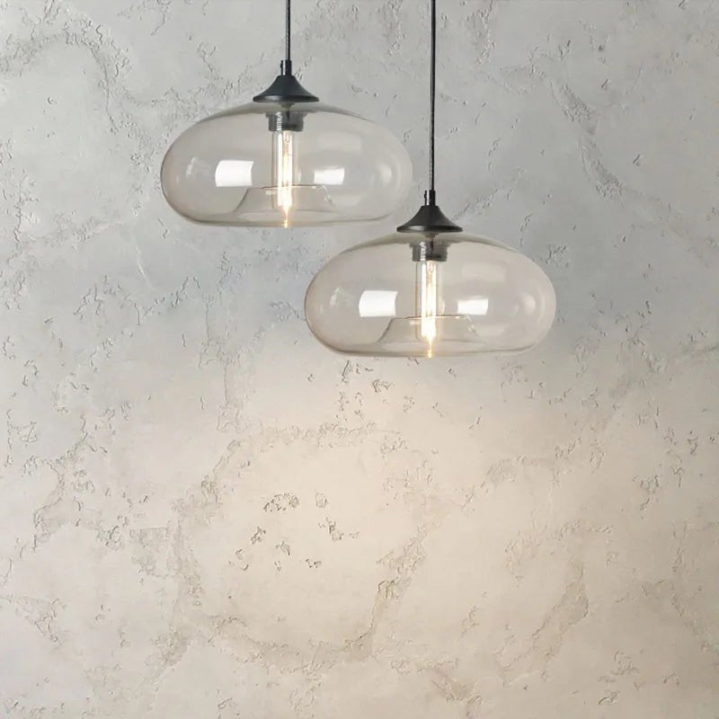Luminaire Suspension Design Verre Dôme Coloré LED Nordique