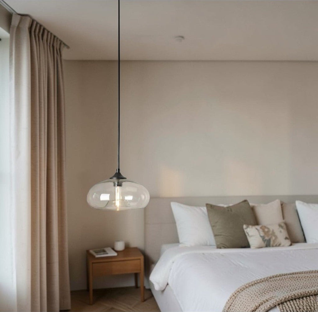 Luminaire Suspension Design Verre Dôme Coloré LED Nordique